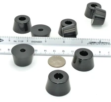 19mm Height x  32mm OD Rubber Feet for Amps & Speakers + Mounting Screws