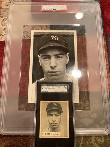 Joe Dimaggio 1936 Goudey World Wide Gum Co. RC SGC 7 Original Photo 1/1 Type 1