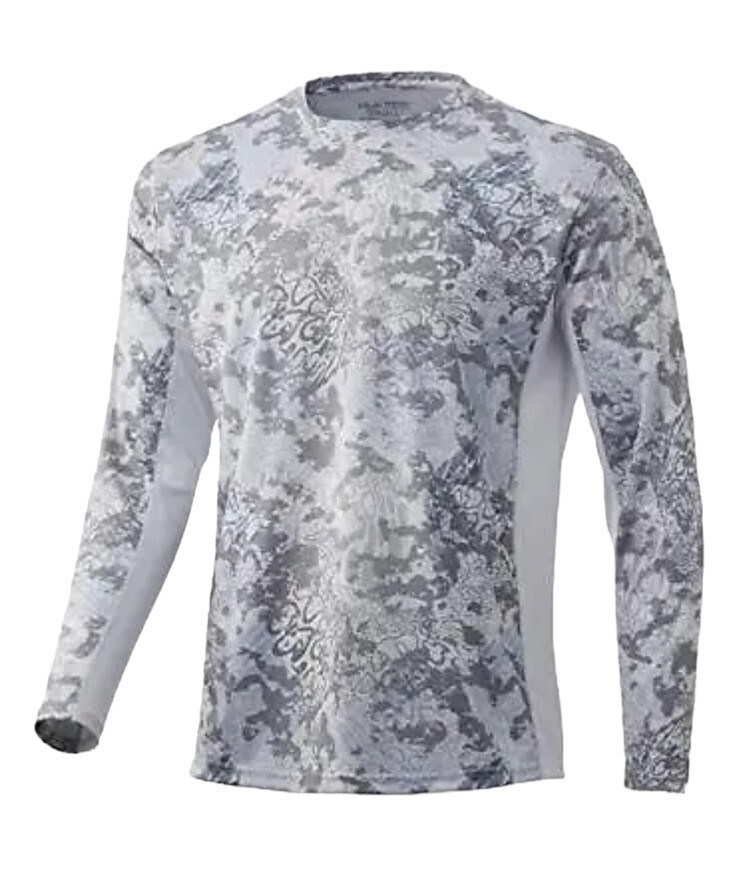 Мужская рыболовная рубашка Huk Icon X Tide Change Fade с длинным рукавом на спине Sz XL 7890₽