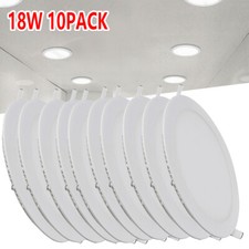 10Pack 8Inch LED Ceiling Lights Ultra-Thin Recessed Retrofits Kit 6000K Daylight