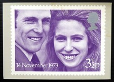GB 1973 Royal Wedding 3½p on 1st Day Maximum Card Cat £20 DN362