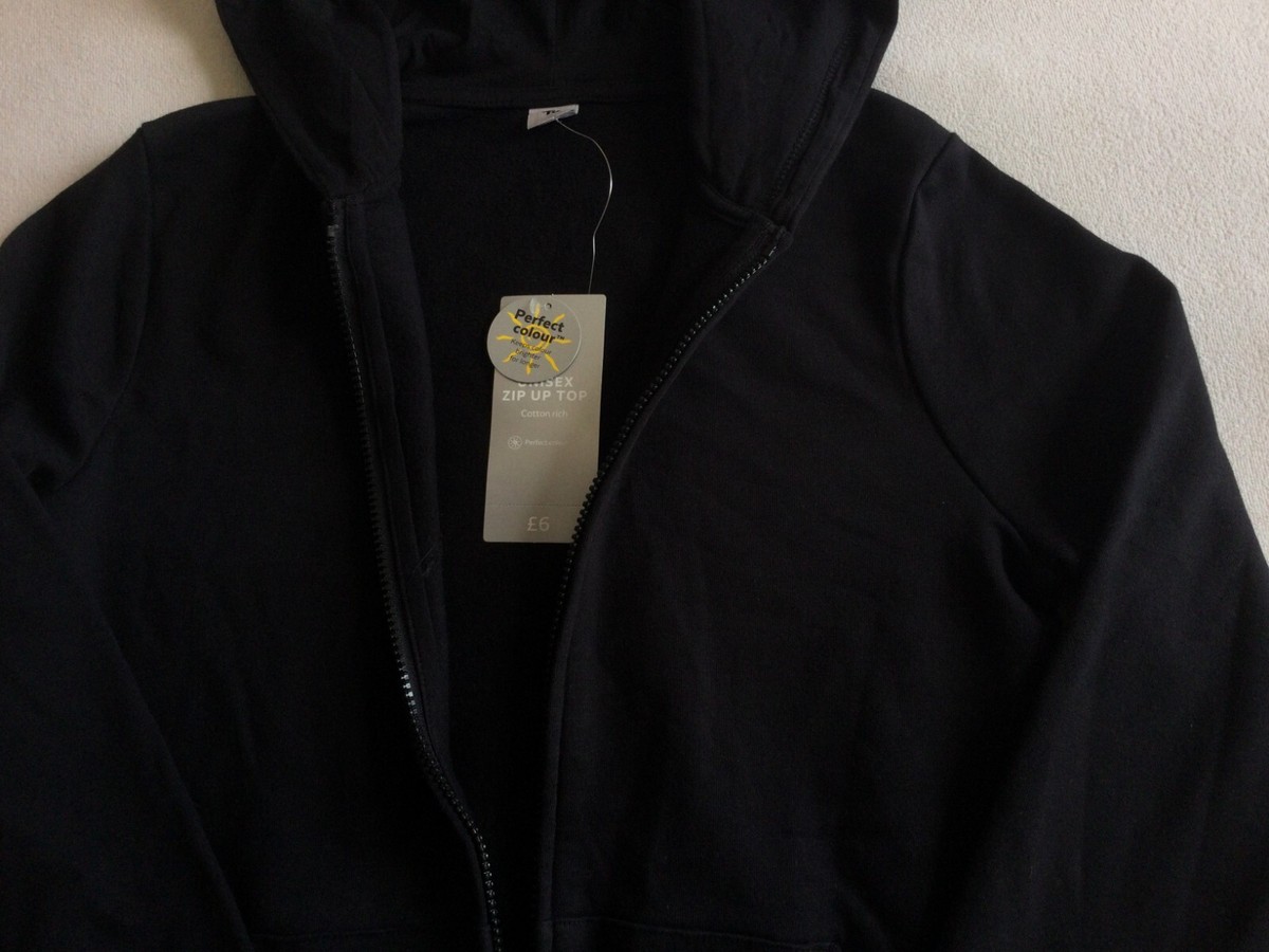 TU Boys Black Cotton Rich Full Zip Hoodie Size 11 Years | eBay UK