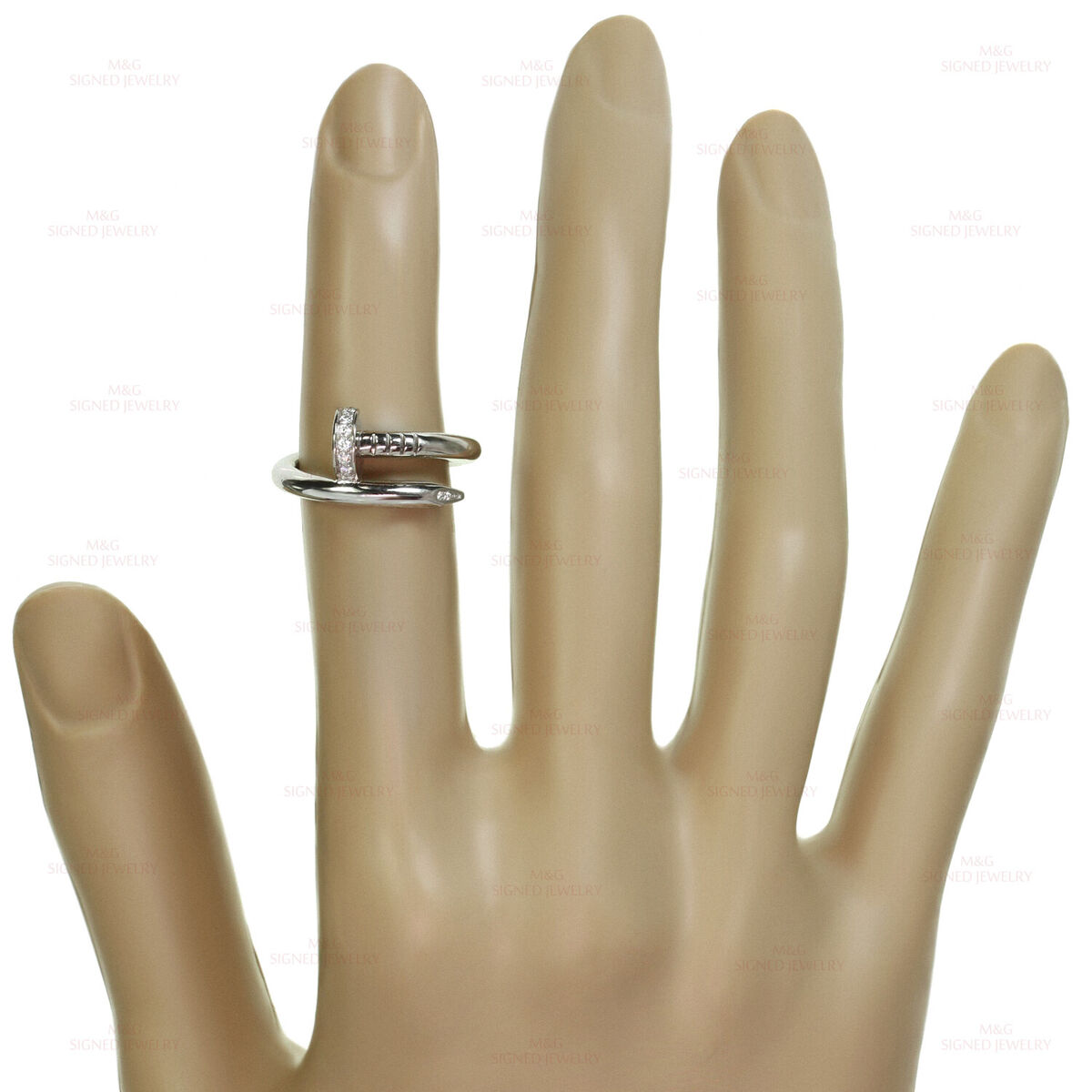 CARTIER Juste un Clou Diamond White Gold Ring Box Papers 51 CARTIER Juste un Clou Diamond White Gold Ring Box Papers 51