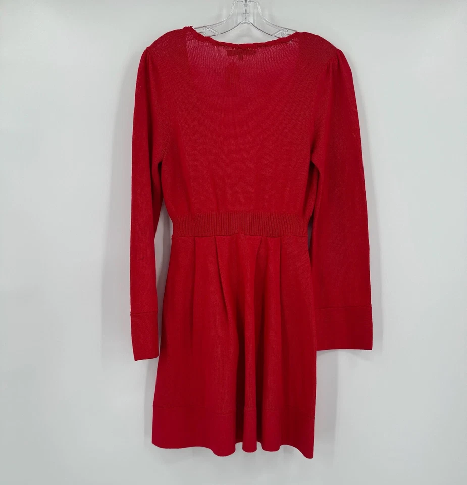 Cárdigan Suéter Largo Acampanado Calce Botón Rojo Nanette Lepore Talla S Foto 4 de 4