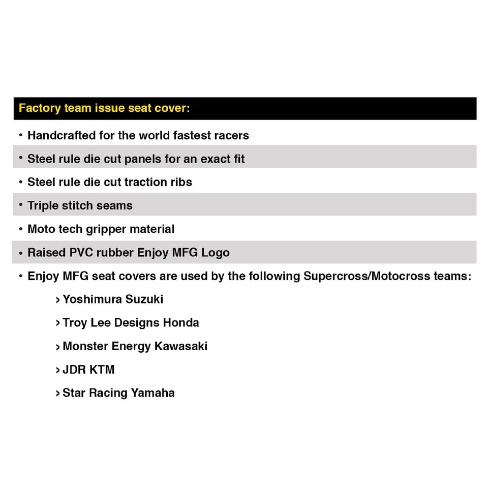 Cubierta de asiento Yamaha WR250X WR250R 2008-2014 todo negro estándar Enjoy MFG - #110 Foto 4 de 4