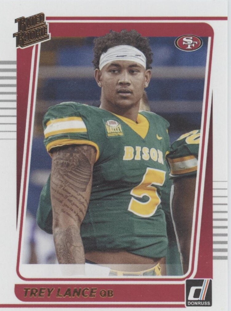 2021 Panini Donruss Rated Rookie Portrait #254 Trey Lance 49ers