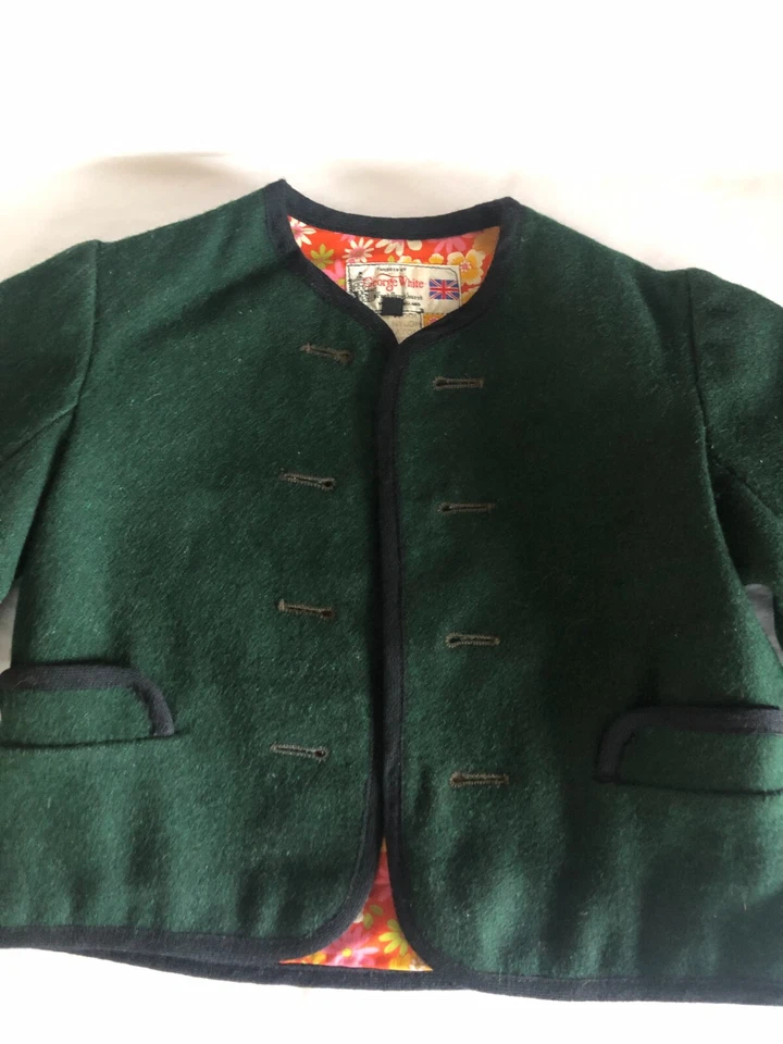 Chaqueta túnica austriaca vintage George White de lana para niños - talla 3T Foto 2 de 4