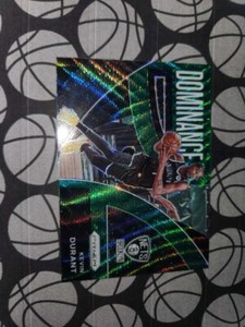 2021-22 Panini Prizm Basketball Kevin Durant #4 Dominance Green Wave Prizm
