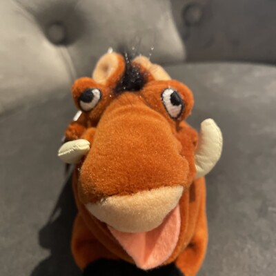 PUMBAA DER KÖNIG DER LÖWEN MINI SITZSACK DISNEY STORE STOFFTIER PLÜSCHTIER 8 ZOLL