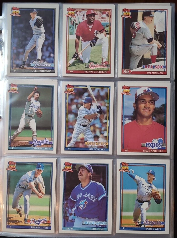 1991 Topps base cards 1-250 Pick from drop down list - Image 2 of 4