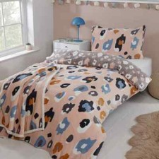 Boys Girls Single Reversible Fleece Duvet Cover Bedding Unicorn Dinosaurs Cars