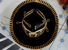Rare, Authentic CALIDAD XXXXX - Black Velvet- Mexican Sombrero Small - Child Hat