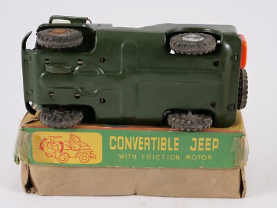 Yoshiya Japon Convertible JEEP friction en tôle années 50 en boîte