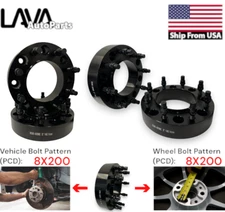 2Pcs 2" Thick 8x200 TO 8x200 Wheel Spacer Fit Ram3500 Dually (2019-2026)