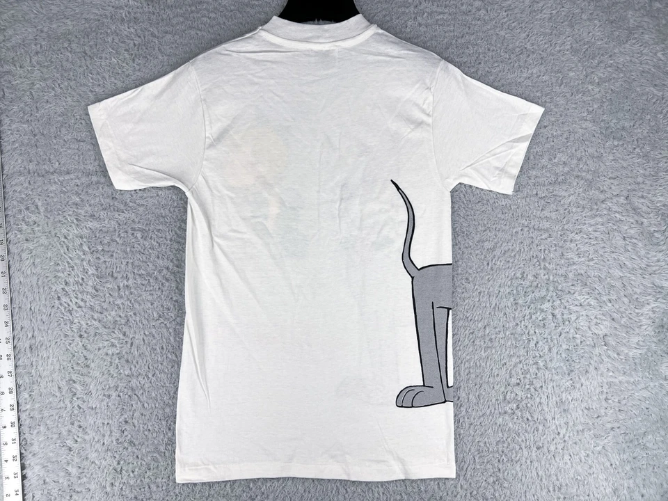 Camisa Hanes feminina pequena branca 1990 envoltório em torno da arte The Jetsons algodão vintage - Imagem 3 de 4