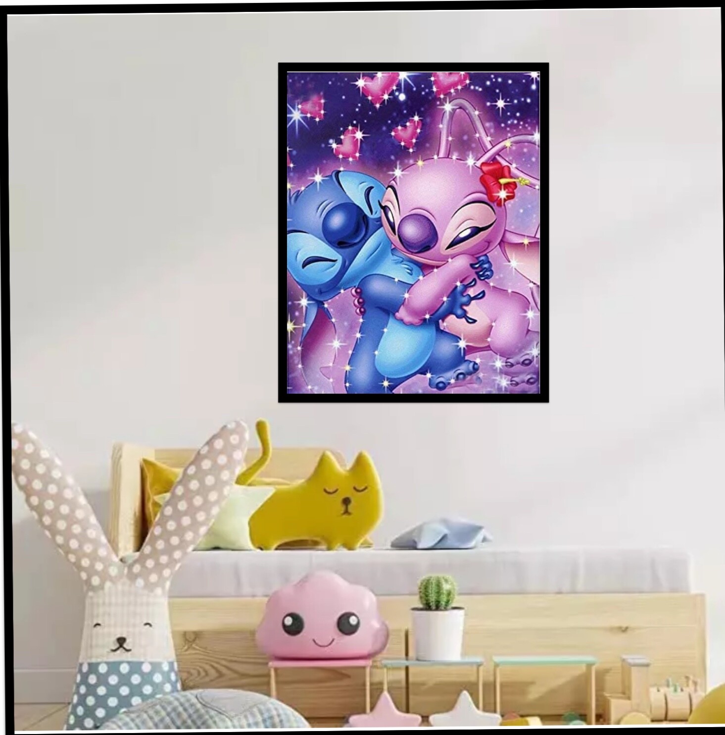 HUANNY DIY Diamond Art Elsa Diamond Painting Kits, 5D Full Drill Cross Stitch Embroidery Kit, Funny