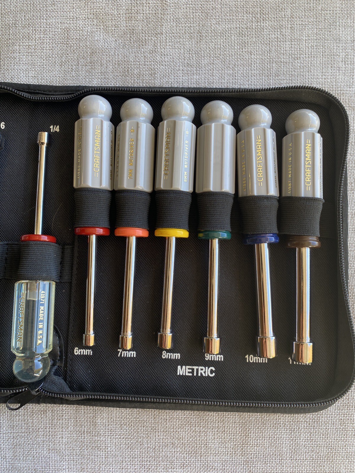 Craftsman 12Piece Metric & SAE Hex Nut Driver Set in Zippered Case eBay
