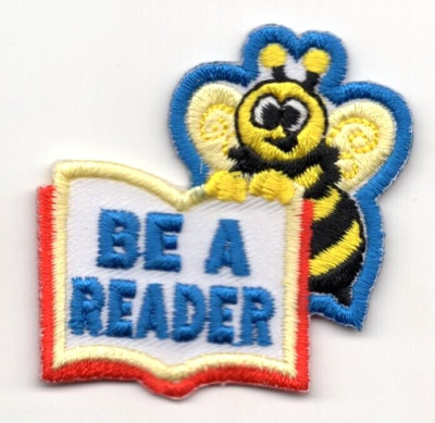 BE A READER  Iron On Patch Reading Books School Read