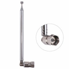 3DB 7-Section 7-120MM Connector Telescopic Aerial Antenna F Type for TV FM Radio