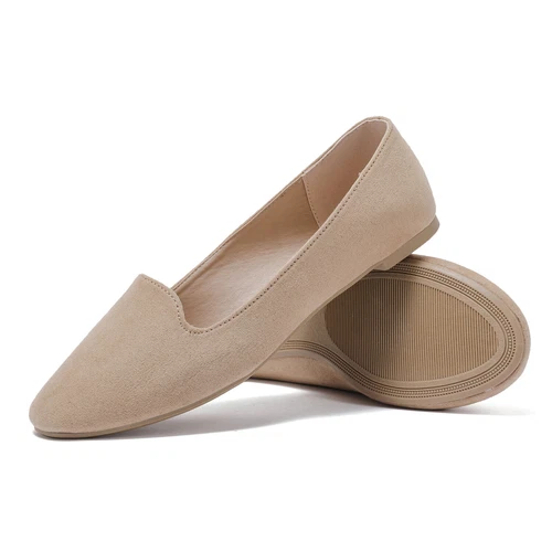 Damen-Ballerinas klassische runde Zehenpartie Anzugschuhe lässig bequem - Bild 12 von 32