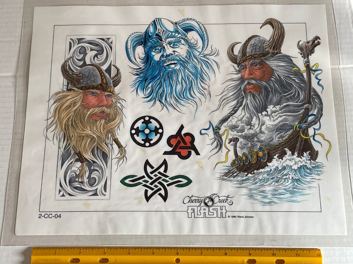 Vintage Art Tattoo Flash Sheet Cherry Creek Rand Johnson