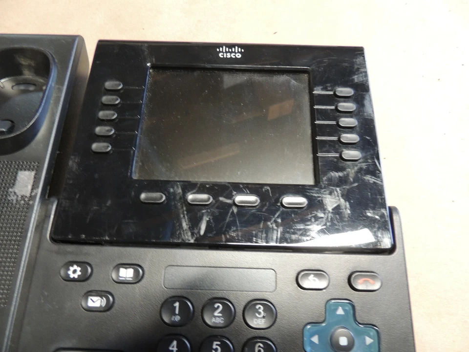 Cisco CP-8961 10-Line Unified IP VoIP Black Office Phone CP-8961-C-K9 BASE ONLY - Image 2 of 4