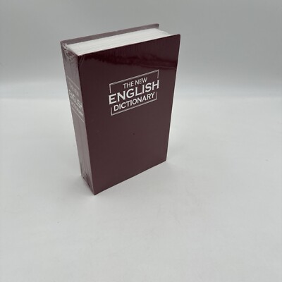 NEW The New English Dictionary Diversion Book Safe w/ Key Lock Metal Red Sealed
