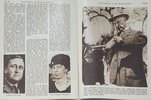Al Smith, National Life Magazine 1928 Vol 1 No 1 - Rare NY Governor Al Smith - Picture 6 of 9