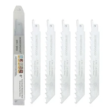6 In Stainless Steel Reciprocating Saw Blades for Frozen Meat Bone Cutting 5 Pck