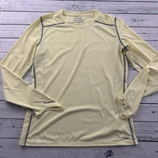 SIMMS Solarflex UPF 50 + Long Sleeve Athletic Fishing Shirt Womens Medium Yellow