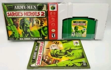 Army Men: Sarge's Heroes 2 - (N64, 2000) *VGC + Case Protector* Tested! READ!!!