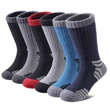 Kids Merino Wool Hiking Socks Boys Girls Toddlers 8-12 Years Multicolor-1