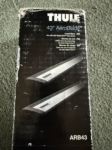 THULE AeroBlade Bars 43" (ARB43) Silver Cross Bars Roof Rack New Never Installed