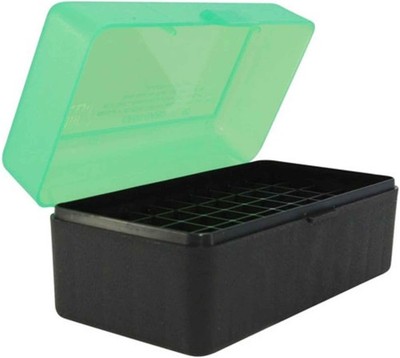 MTM 50 Round Flip-Top Rifle Ammo Box WSM, 45-70 3.08-Inch, Clear Green 