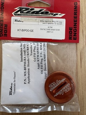 Ride Engineering Billet Ignition Plug Orange KTM SX XC 350f/450f/525f 2007-2011