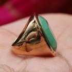 QVC Kenneth Jay Lane Goldtone Green World Capital Ring Size 5 — photo 7