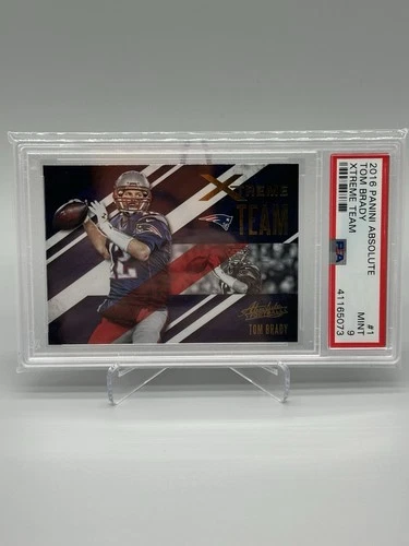 PSA 9 • 2016 Panini Absolute • Tom Brady #1 Extereme Team Patriots SP Pop 13