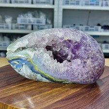 4.96LB  Rare amethyst cave symbolizes a specimen of a gold money bag