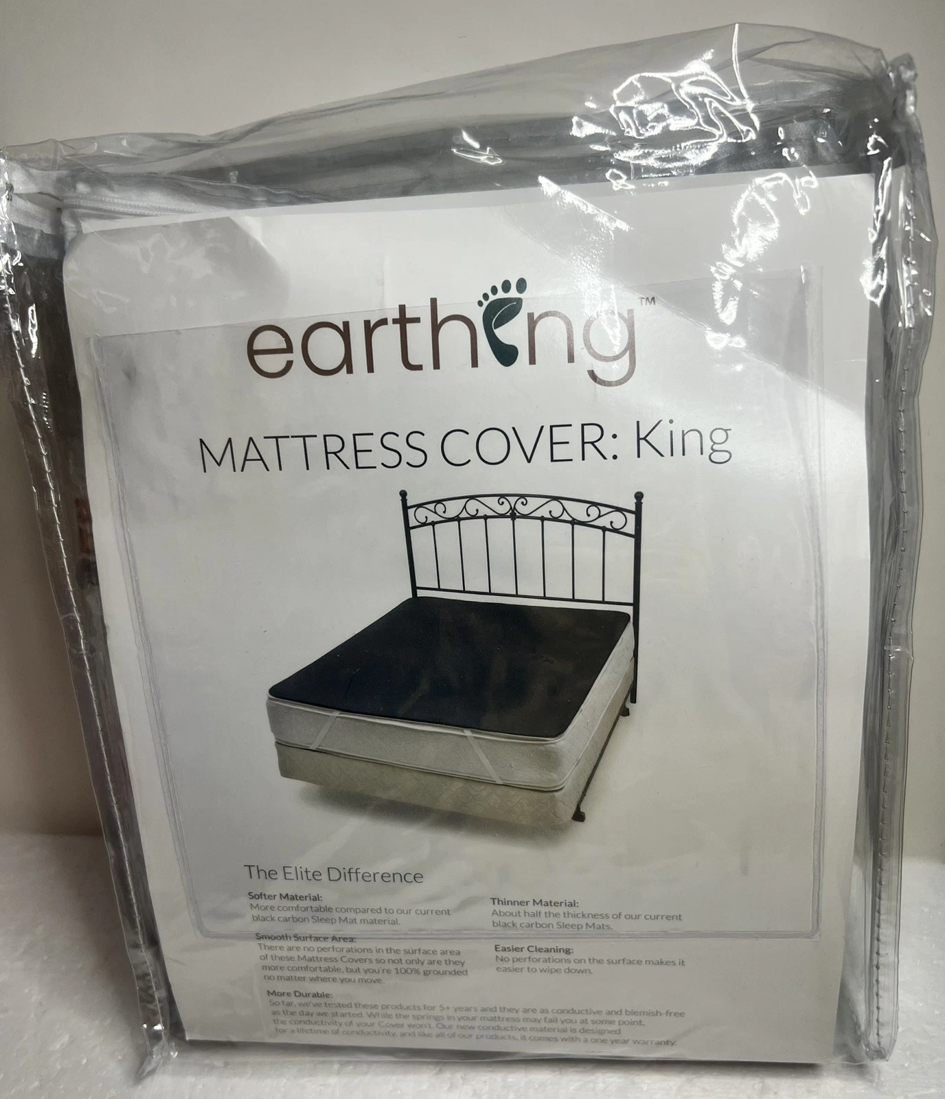 New! Earthing Mattress Cover - King Size - Black - Grounding Mattress Bed Mat
Opens in a new window 