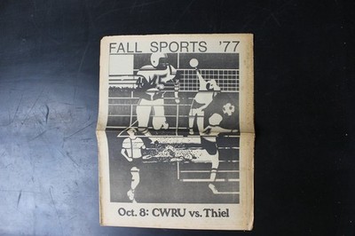 FALL SPORTS '77 CWRU vs. Thiel Program Magazine College Sports Memorabilia