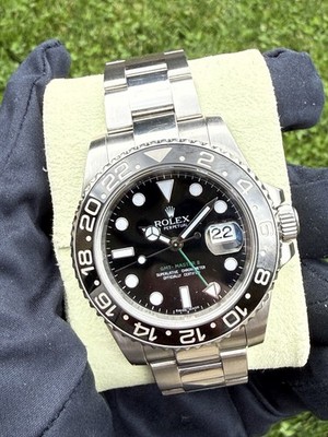 Rolex GMT-Master II BLACK Green Stainless Steel Ceramic 40mm 116710LN Watch Only
