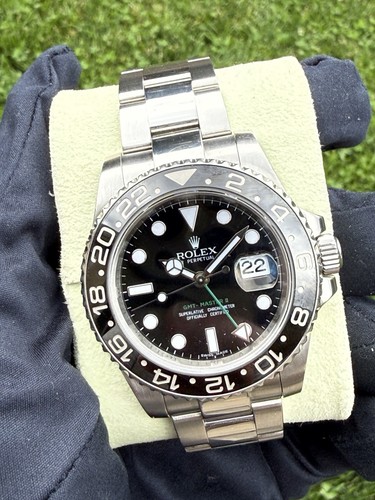Rolex GMT-Master II BLACK Green Stainless Steel Ceramic 40mm 116710LN Watch Only