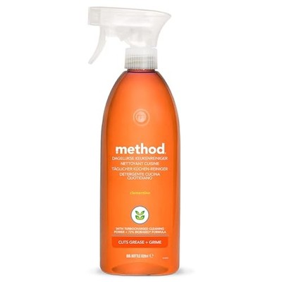 Küchenreiniger Spray 828ml, Fettlöser, Clementinenduft, method