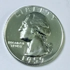 1959 Washington Quarter Proof 90% Silver AU ABOUT UNCIRCULATED Details #9750