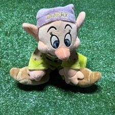 Disney Store Exclusive SNOW WHITE SEVEN DWARFS DOPEY Plush Stuffed Toy Doll 10"