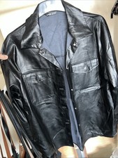 SHEIN Black Faux Leather Shirt Jacket - Size S New Without Tags