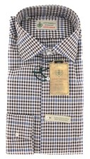 Luigi Borrelli Brown Check Shirt - Extra Slim - M/M - EV21561RIO 