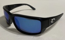 Costa Del Mar Fantail Polarized Sunglasses Matte Black/Blue Glass, 580G 06s9006