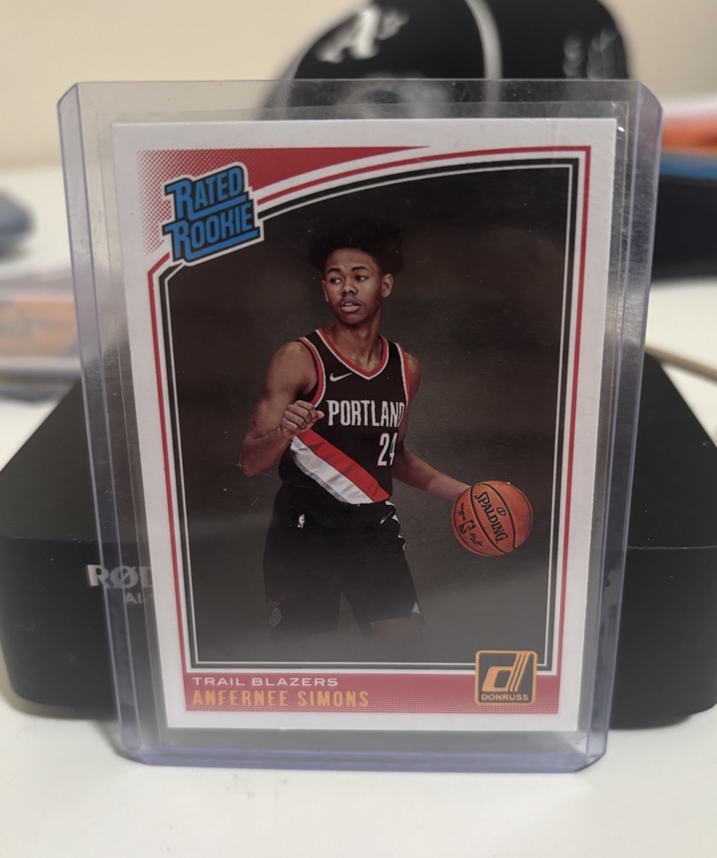 Panini 2018-19 Donruss Rated Rookie Anfernee Simons #186 Portland Trail Blazers