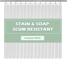 Long Shower Curtain Liner 72 x 84 or 72 X 72 Clear Plastic Shower Liner PEVA